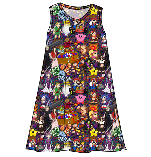 90s Gamer Ladies' Swing Dress