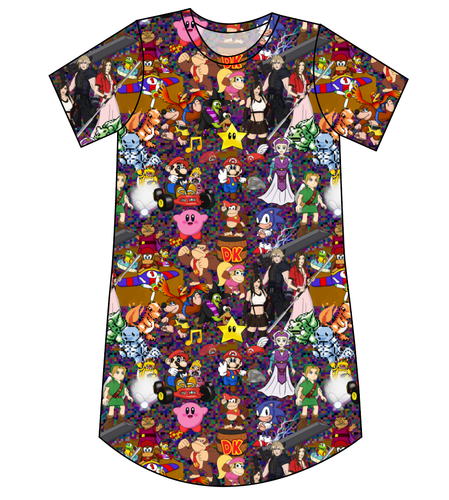 90s Gamer Ladies' T-Shirt Dress