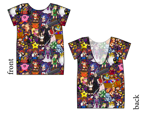 90s Gamer Low Back Ballerina Tee