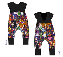 Load image into Gallery viewer, 90s Gamer Low Back Romper and Bubble Romper