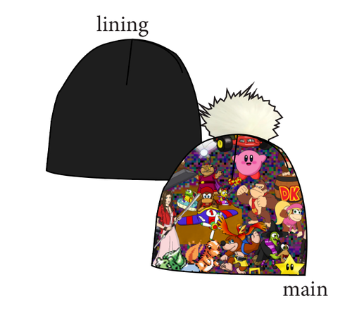 90s Gamer Slouchy Beanie (Reversible!)