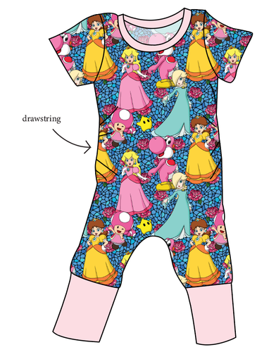 Royal Toadstools Grow With Me Pants And Shorts Romper