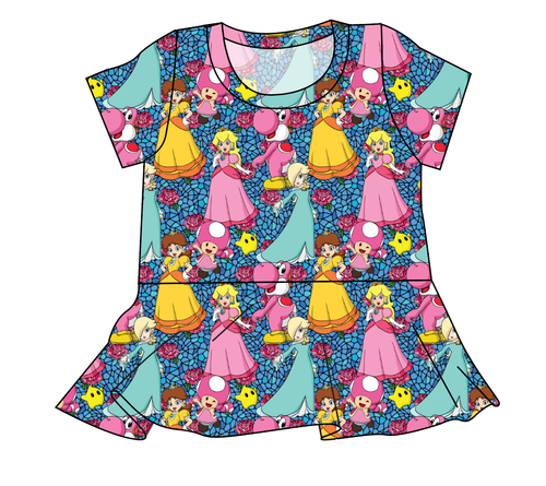 Royal Toadstools Ladies' Peplum Top