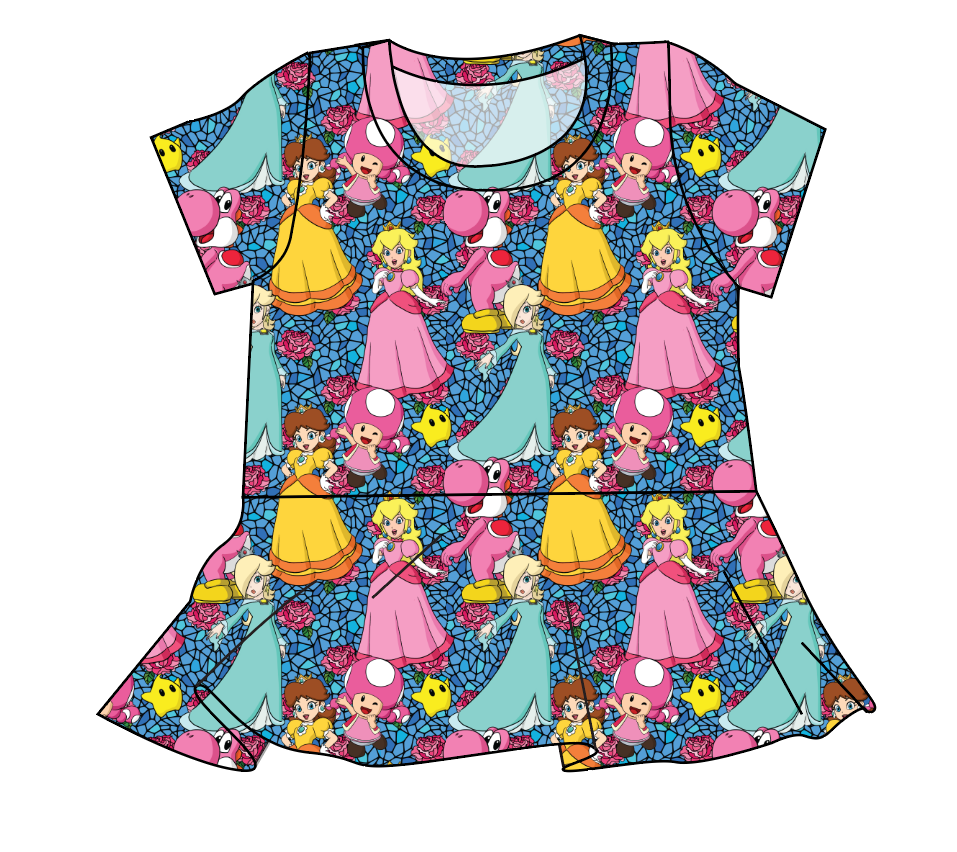 Royal Toadstools Ladies' Peplum Top