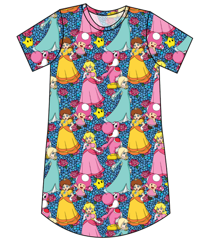 Royal Toadstools Ladies' T-Shirt Dress