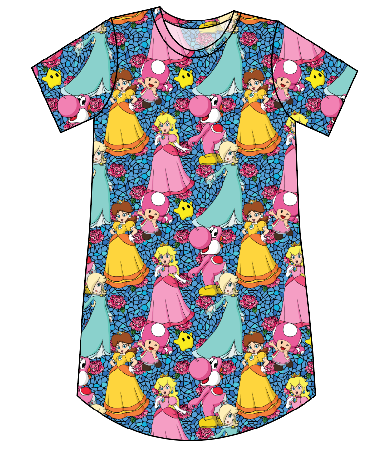 Royal Toadstools Ladies' T-Shirt Dress
