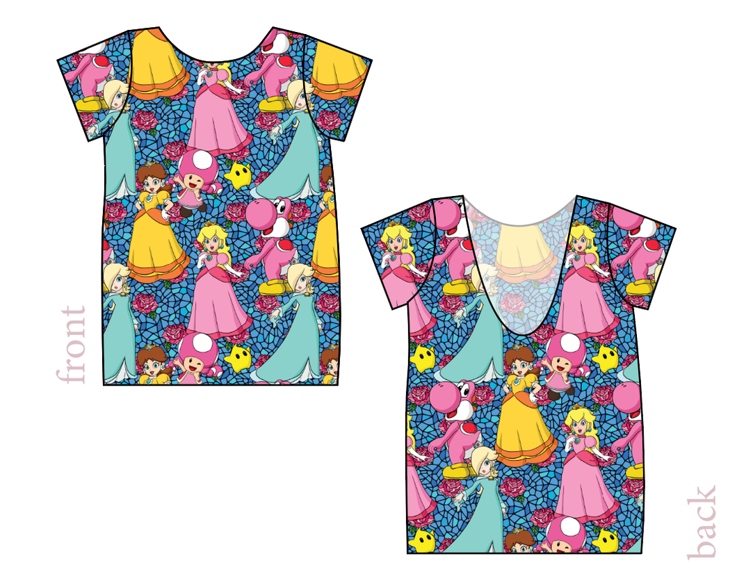 Royal Toadstools Low Back Ballerina Tee