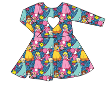 Load image into Gallery viewer, Royal Toadstools Molly Heart Back Twirly Dress
