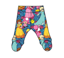 Load image into Gallery viewer, Royal Toadstools Newborn Footed Pants