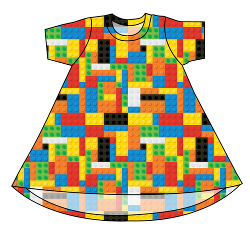 Rad Blocks Basic T-Shirt Dress