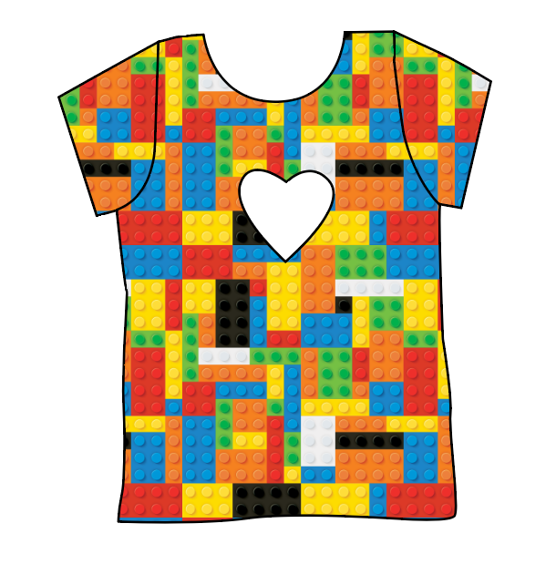 Rad Blocks Cambria Heart Back Tee