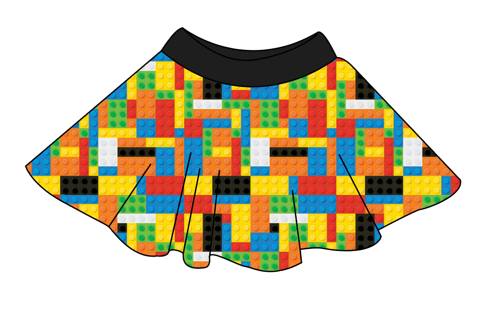 Rad Blocks Circle Skirt