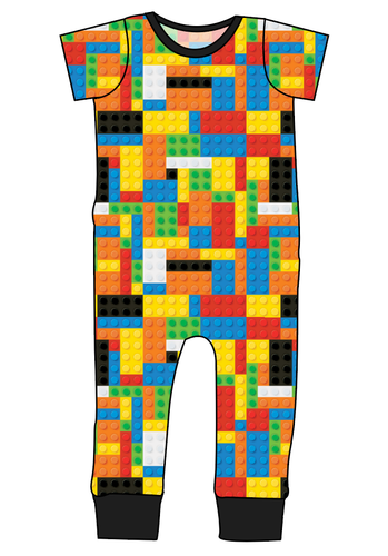 Rad Blocks Emmett Pants And Shorts T-Shirt Romper
