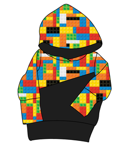 Rad Blocks Grow With Me Hoodie (or Crewneck)