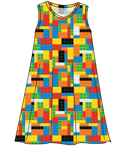 Rad Blocks Ladies' Swing Dress