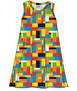 Rad Blocks Ladies' Swing Dress