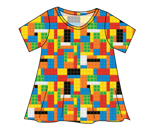 Rad Blocks Ladies' Swing Tee