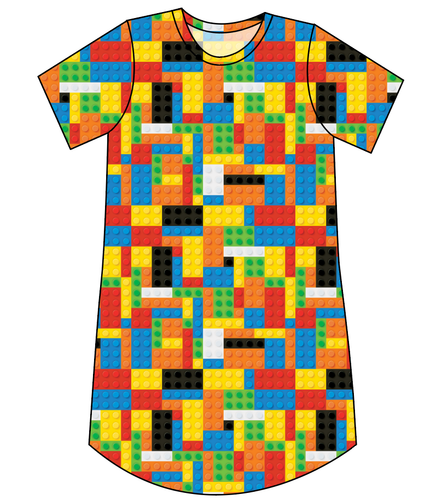 Rad Blocks Ladies' T-Shirt Dress
