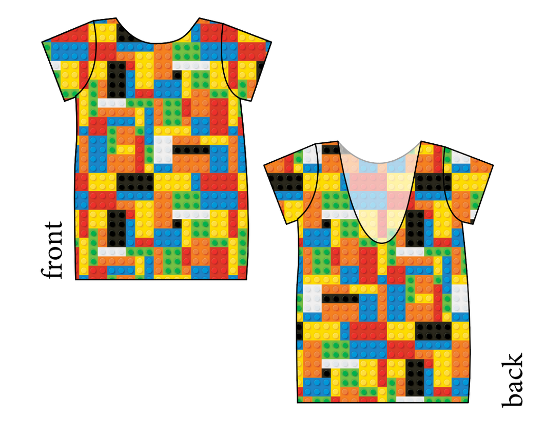 Rad Blocks Low Back Ballerina Tee