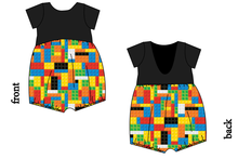 Load image into Gallery viewer, Rad Blocks Low Back Romper and Bubble Romper
