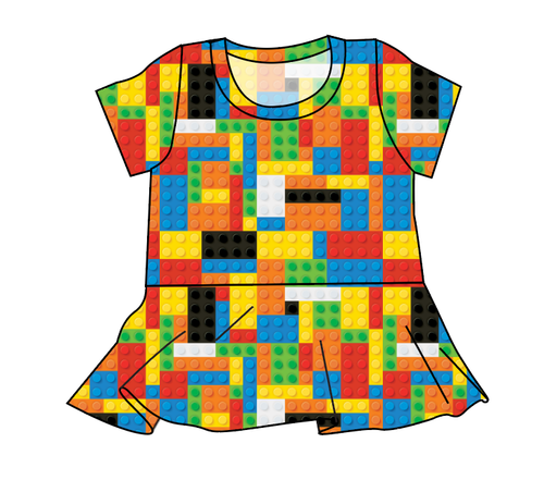 Rad Blocks Peplum Top