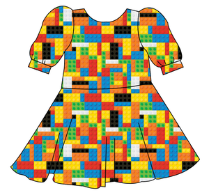 Rad Blocks Prairie Dress
