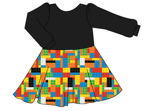 Rad Blocks Prairie Dress