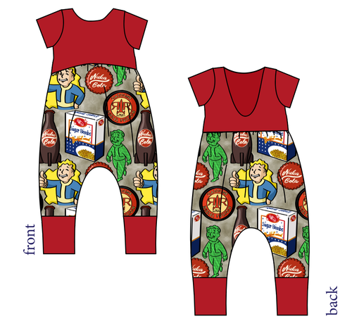Post Apocalypse Low Back Romper and Bubble Romper