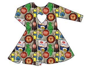 Post Apocalypse Molly Heart Back Twirly Dress