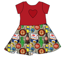 Load image into Gallery viewer, Post Apocalypse Molly Heart Back Twirly Dress