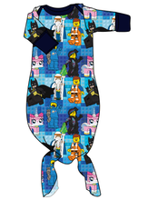 Load image into Gallery viewer, Everything is Awesome Newborn Knotted Gown