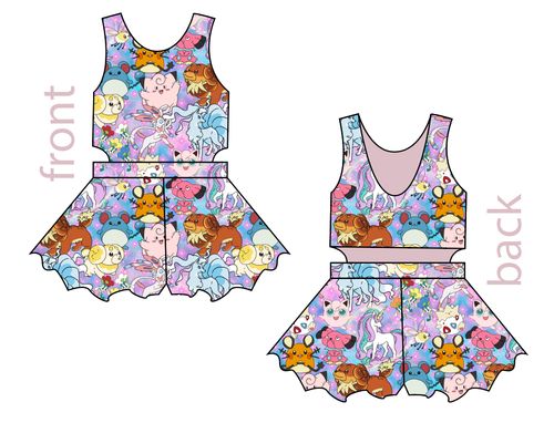 Enchanting Poke Kids Playsuit