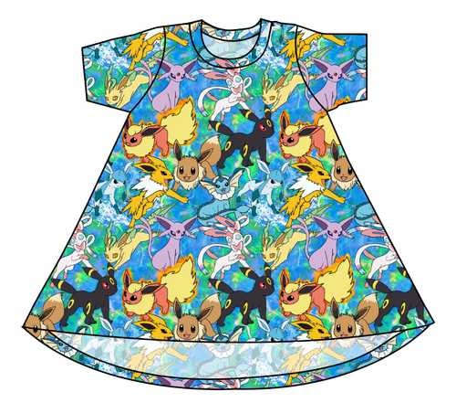 Eeveelution Basic T-Shirt Dress