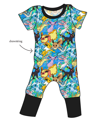 Eeveelution Grow With Me Pants And Shorts Romper
