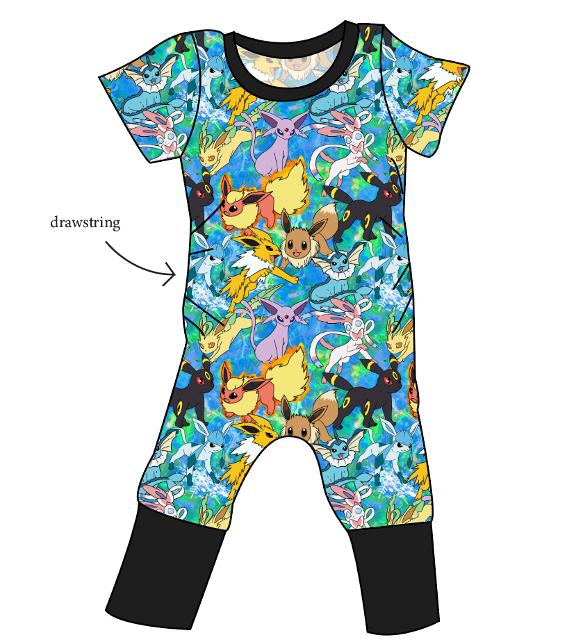 Eeveelution Grow With Me Pants And Shorts Romper