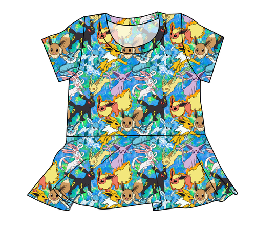 Eeveelution Ladies' Peplum Top