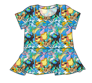 Eeveelution Ladies' Peplum Top