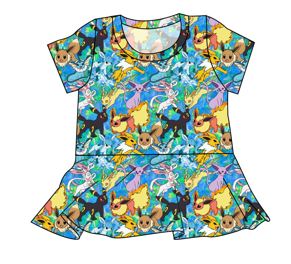 Eeveelution Ladies' Peplum Top