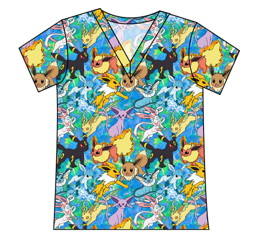 Eeveelution Ladies' Slouchy V-Neck Tee