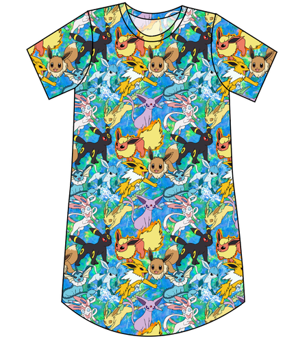 Eeveelution Ladies' T-Shirt Dress