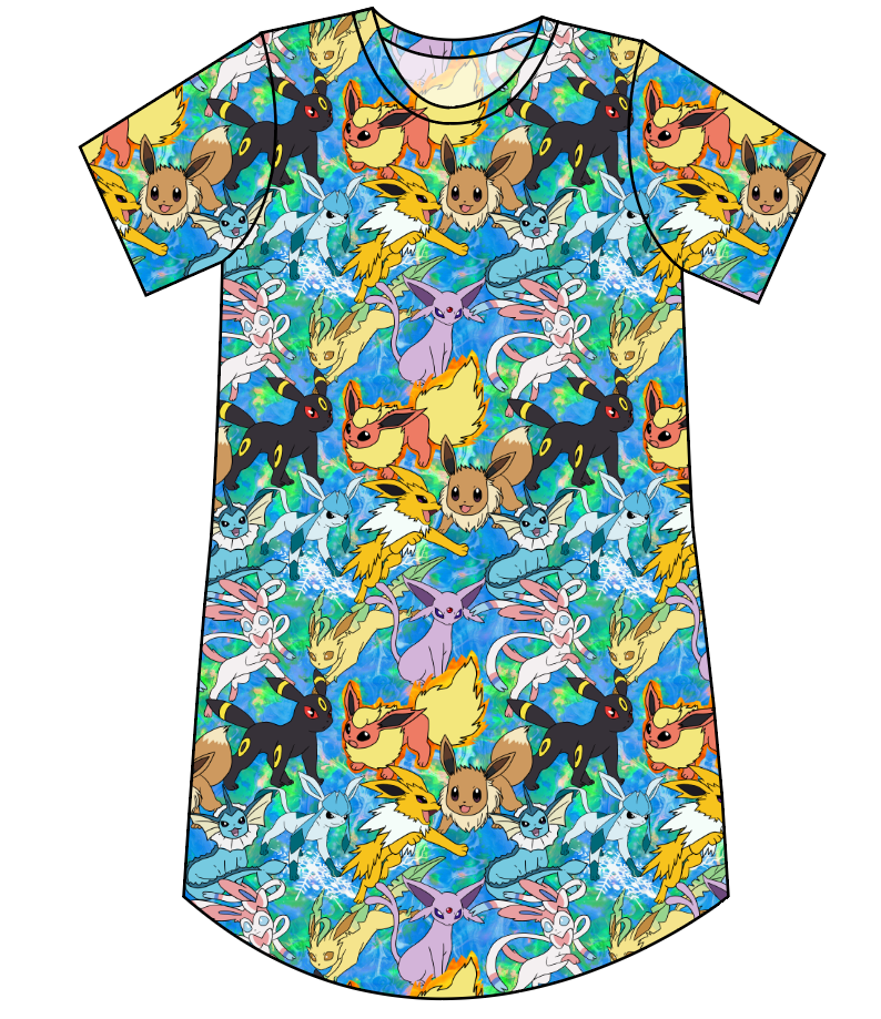 Eeveelution Ladies' T-Shirt Dress
