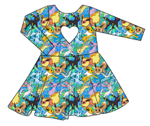 Load image into Gallery viewer, Eeveelution Molly Heart Back Twirly Dress