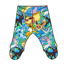 Load image into Gallery viewer, Eeveelution Newborn Footed Pants