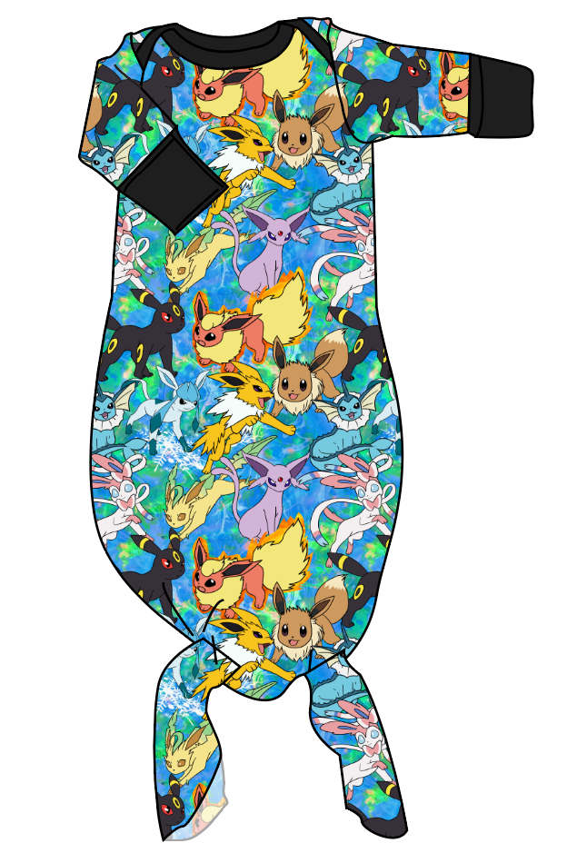 Eeveelution Newborn Knotted Gown