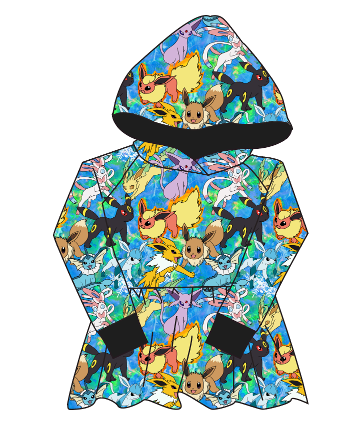 Eeveelution Peplum Hoodie (or Crewneck)