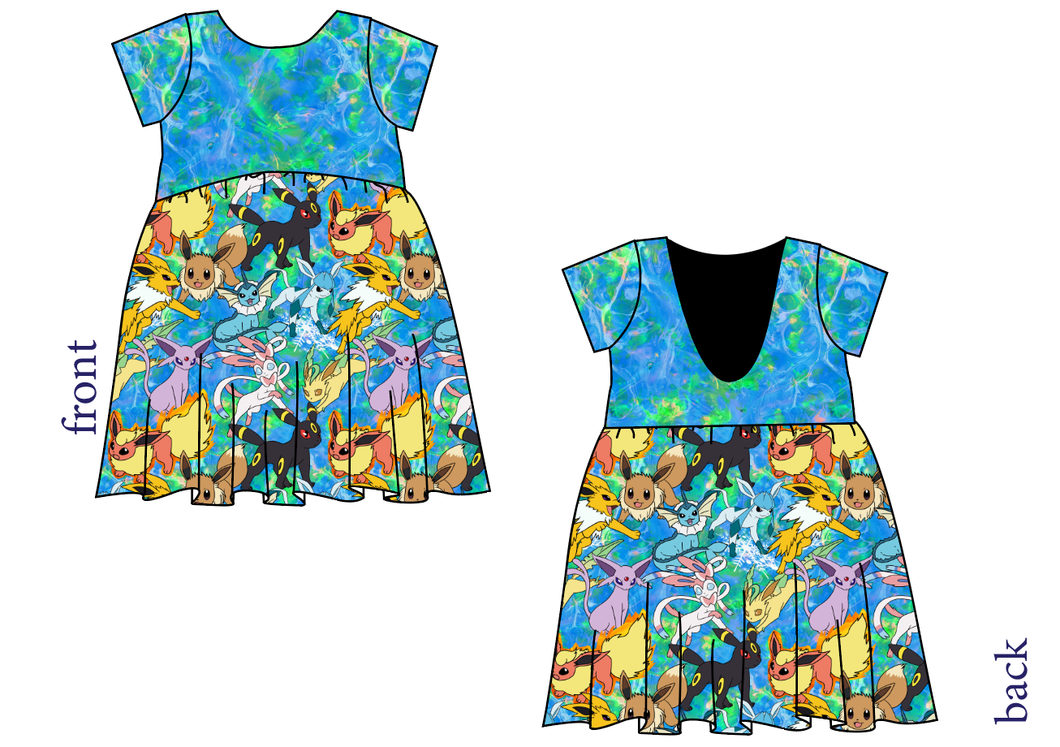 Eeveelution Low Back Dress