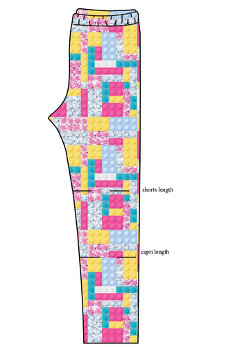 Cupcake Blocks Basic Leggings