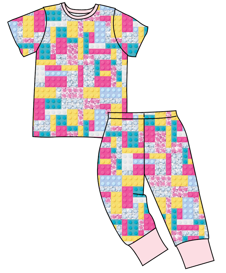Cupcake Blocks Basic Loungewear Set