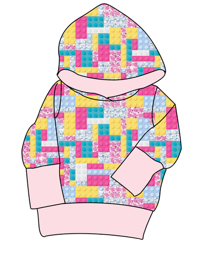 Cupcake Blocks Grow With Me Hoodie (or Crewneck)