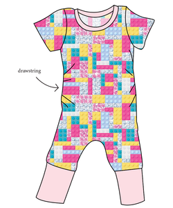 Cupcake Blocks Grow With Me Pants And Shorts Romper